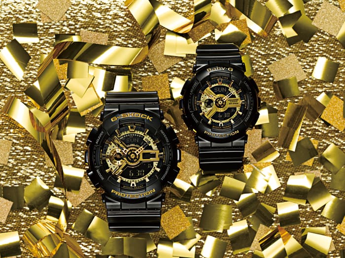 G-SHOCK 国内正規品 カシオ Gショック 腕時計 メンズ タフネス ブラック×ゴールドシリーズ 樹脂バンド GA-110GB-1AJF
