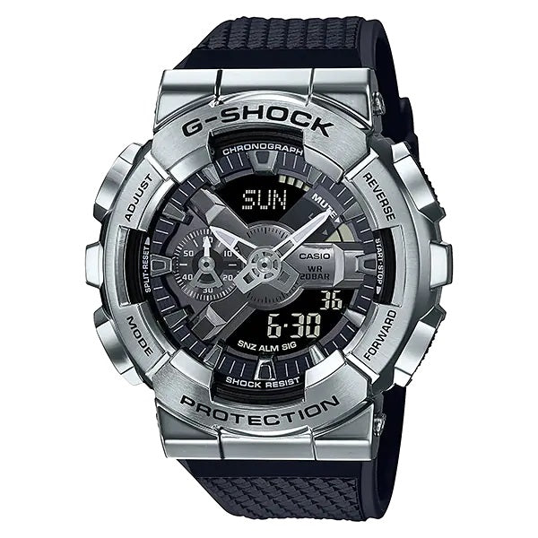 G-SHOCK 国内正規品 カシオ Gショック 腕時計 アナログ デジタル メンズ タフネス 樹脂バンド ステンレス製ベゼル Metal Covered GM-110-1AJF