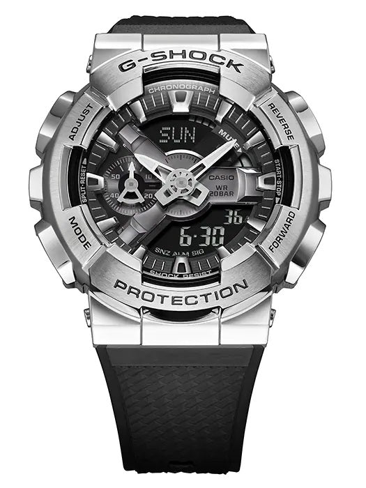 G-SHOCK 国内正規品 カシオ Gショック 腕時計 アナログ デジタル メンズ タフネス 樹脂バンド ステンレス製ベゼル Metal Covered GM-110-1AJF
