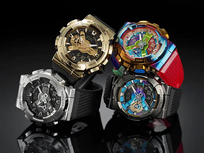 G-SHOCK 国内正規品 カシオ Gショック 腕時計 アナログ デジタル メンズ タフネス 樹脂バンド ステンレス製ベゼル Metal Covered GM-110-1AJF