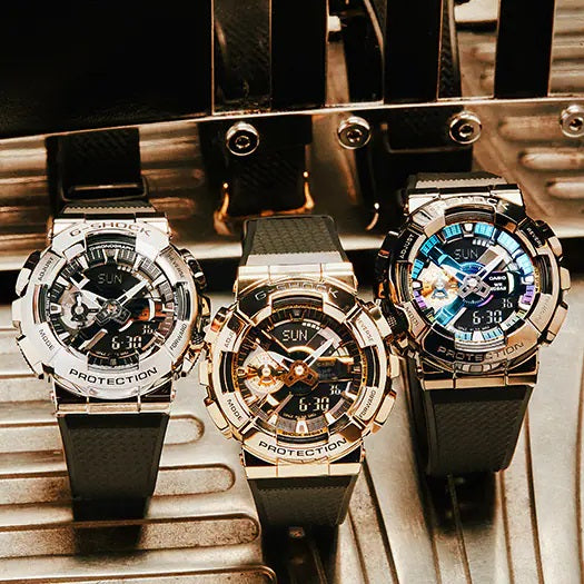 G-SHOCK 国内正規品 カシオ Gショック 腕時計 アナログ デジタル メンズ タフネス 樹脂バンド ステンレス製ベゼル Metal Covered GM-110-1AJF