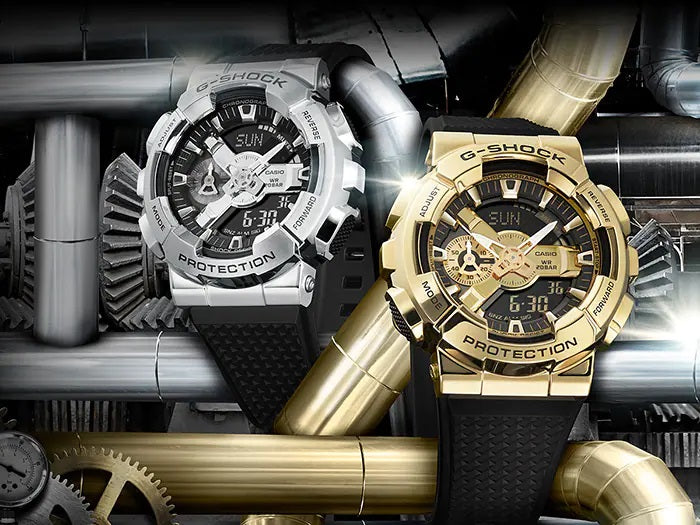 G-SHOCK 国内正規品 カシオ Gショック 腕時計 アナログ デジタル メンズ タフネス 樹脂バンド ステンレス製ベゼル Metal Covered GM-110-1AJF