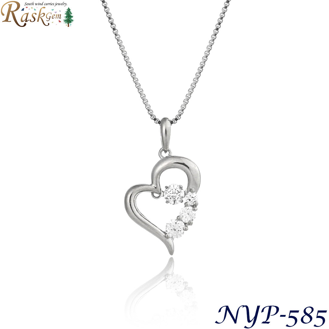 Crossfor クロスフォー ペンダント NYP-585 D-3stone Heart