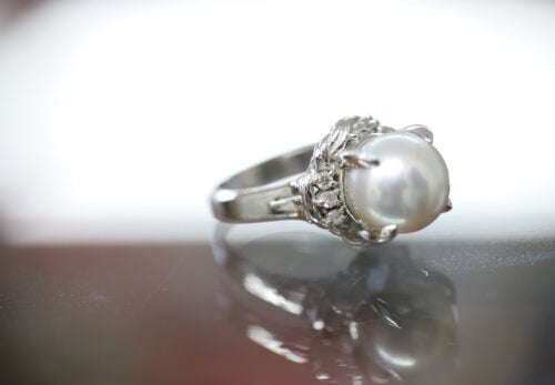 真珠リング　サイズ直し✨