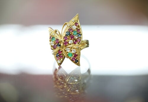 K18リング　サイズ直し