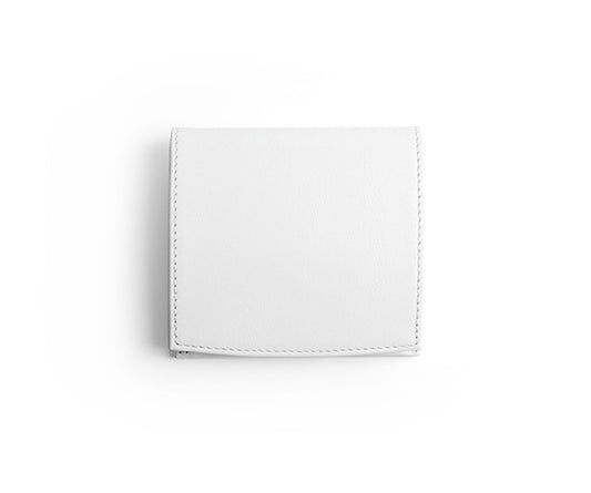 財布 メンズ レディース コンパクト 小さい財布 aioa スコッチガードレザー ホワイト MAB002W